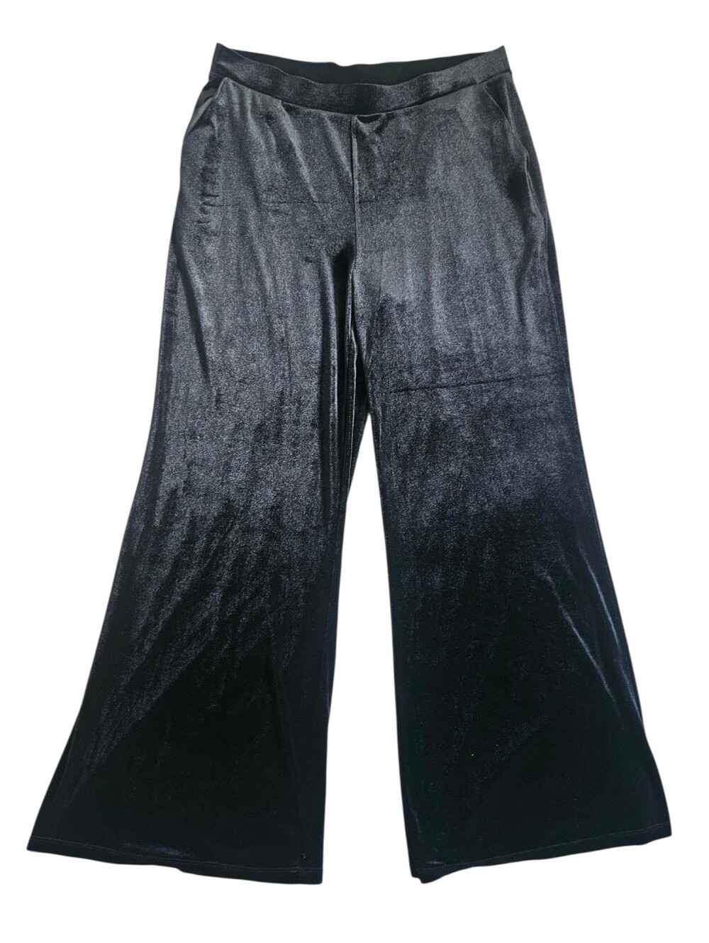 The Limited Womens Black Wide Leg Velvet Dress Pants Sz 14 NWT Holiday Party